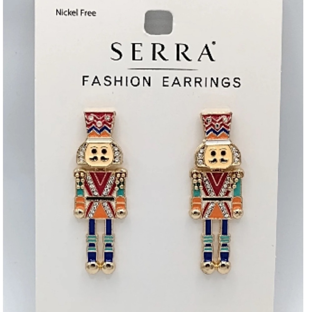 SERRA ALDI CHRISTMAS NUTCRACKER EARRINGS - BRAND NEW IN PACKAGING